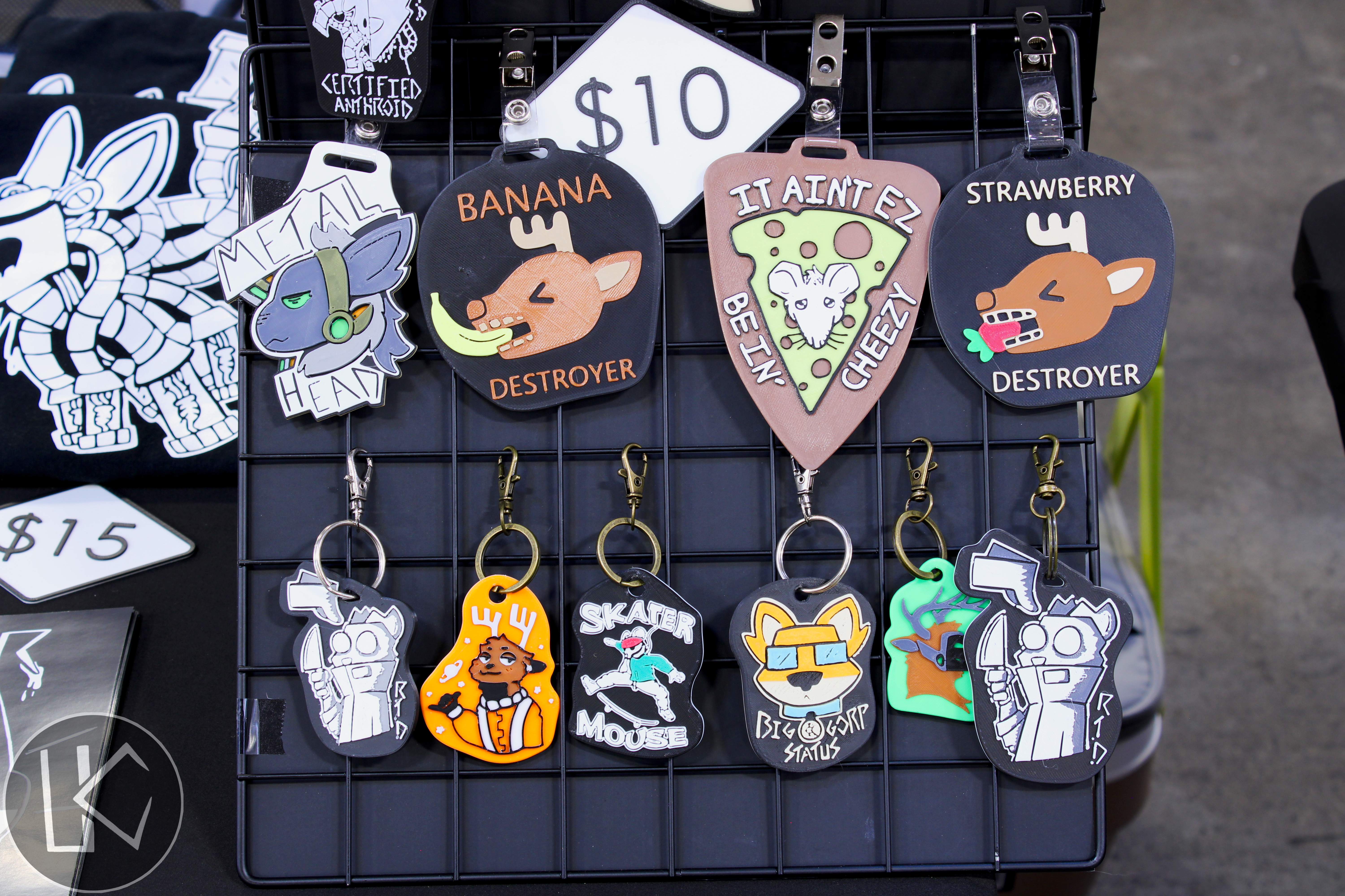 badge holders and key chains