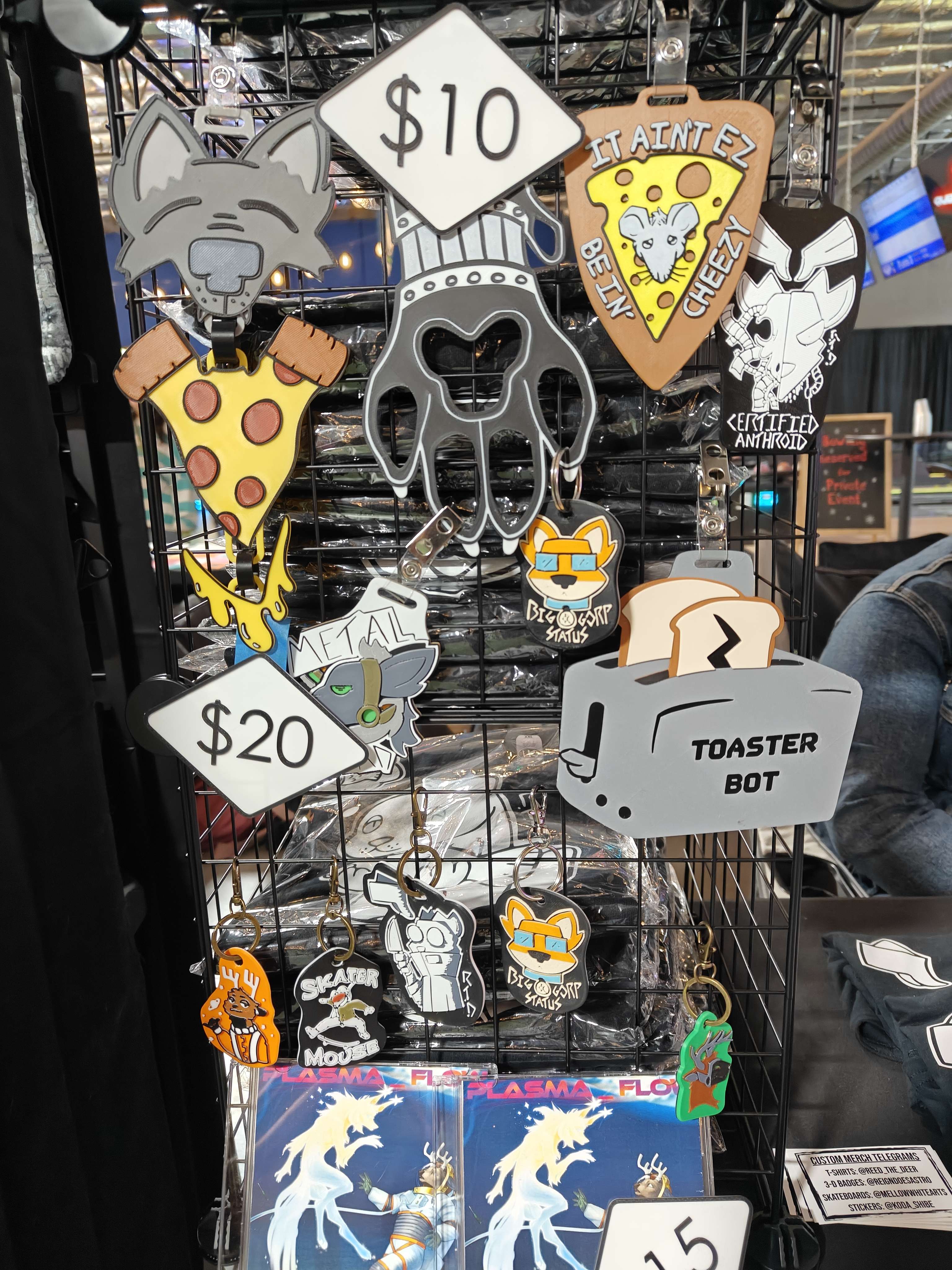 badge holders and key chains